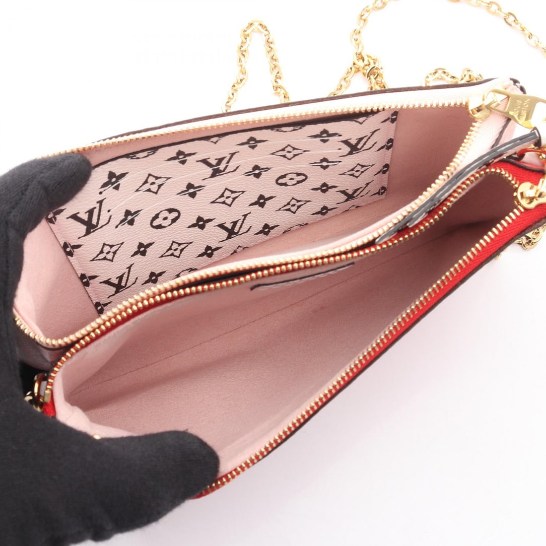 LV Pochette Double Zip Chain Bag - 3