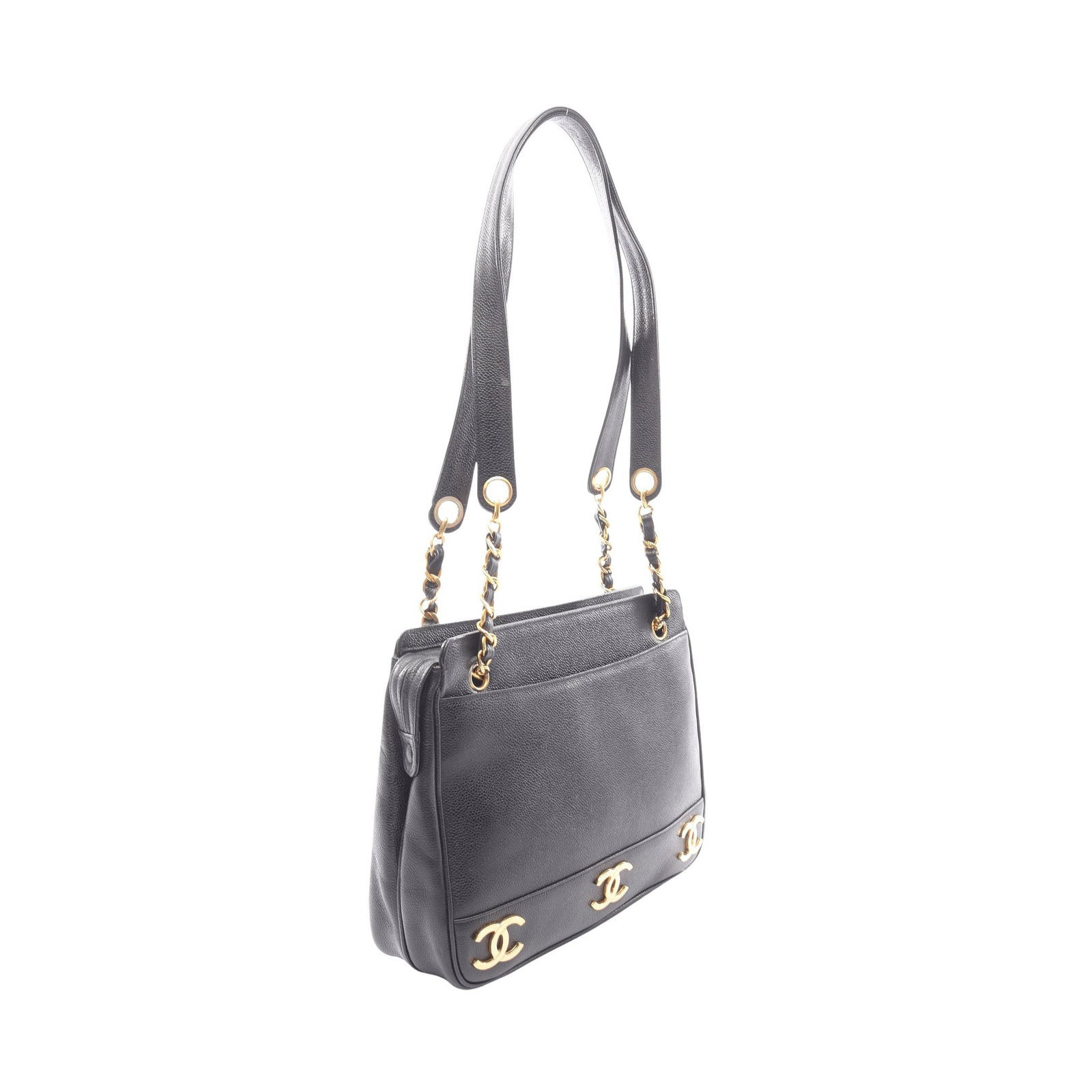 Chanel Triple Coco Chain Tote Black - 2