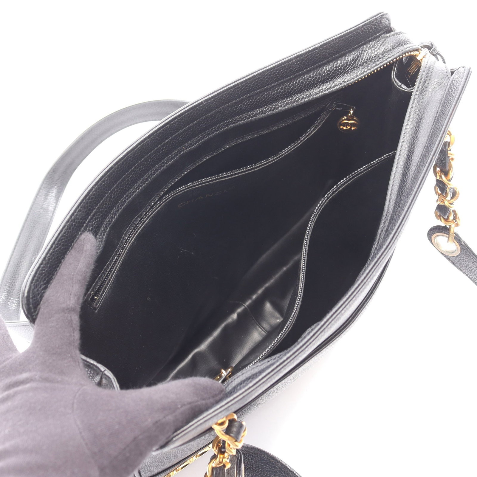 Chanel Triple Coco Chain Tote Black - 3