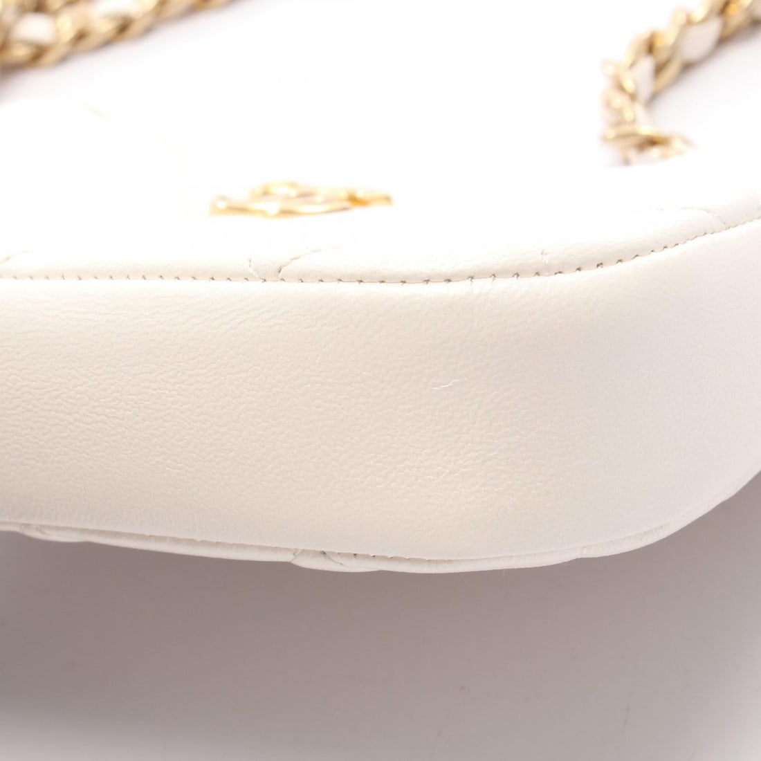 Chanel Small Chain Bag White - 6