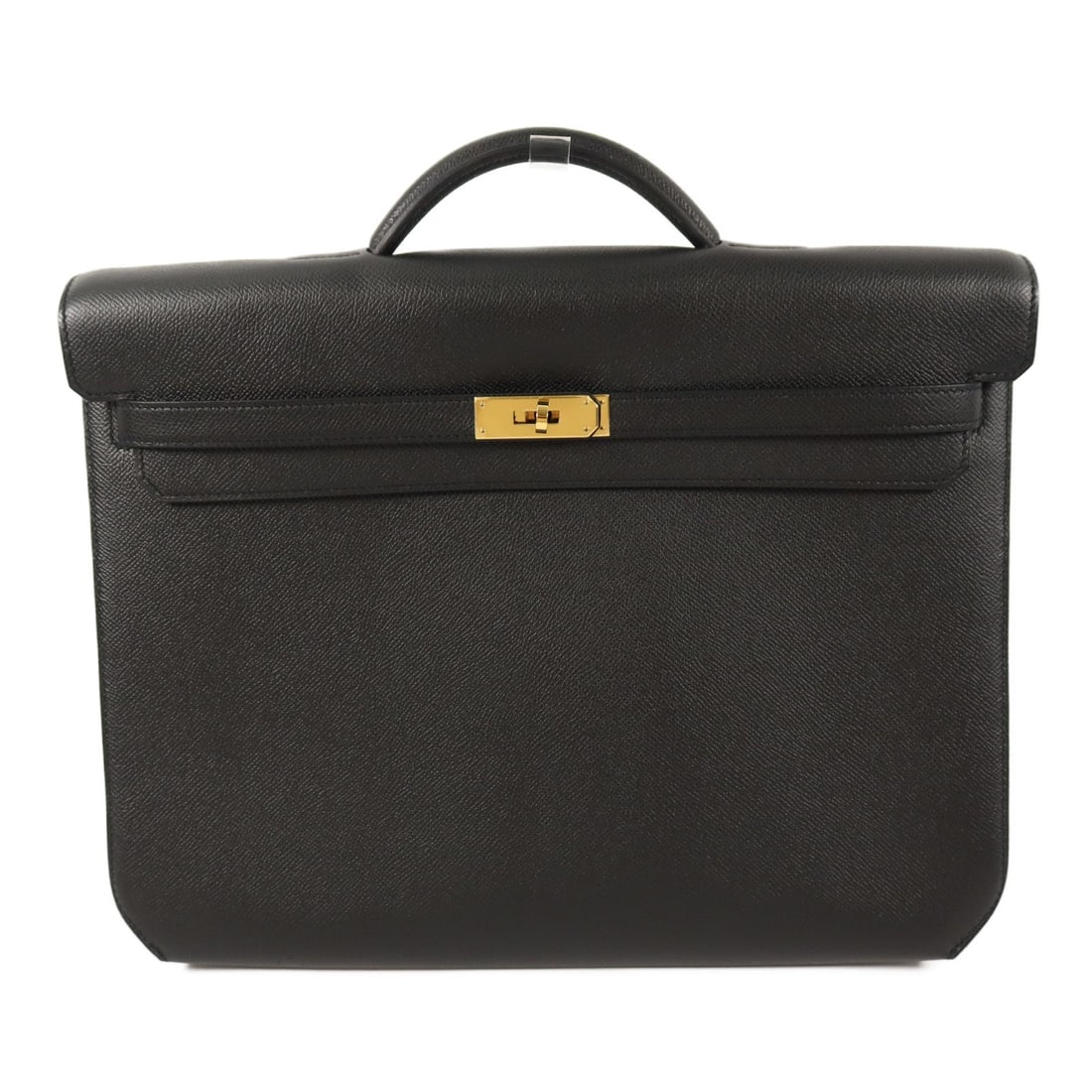 Hermes Kelly Depeches 36 Noir: Authentic and authenticated Hermes Kelly Depeches 36 handbag in Noir black Epsom calfskin. Approx. 36.5W x 29H x 4.5D cm with 17 cm handle. Includes storage bags.
