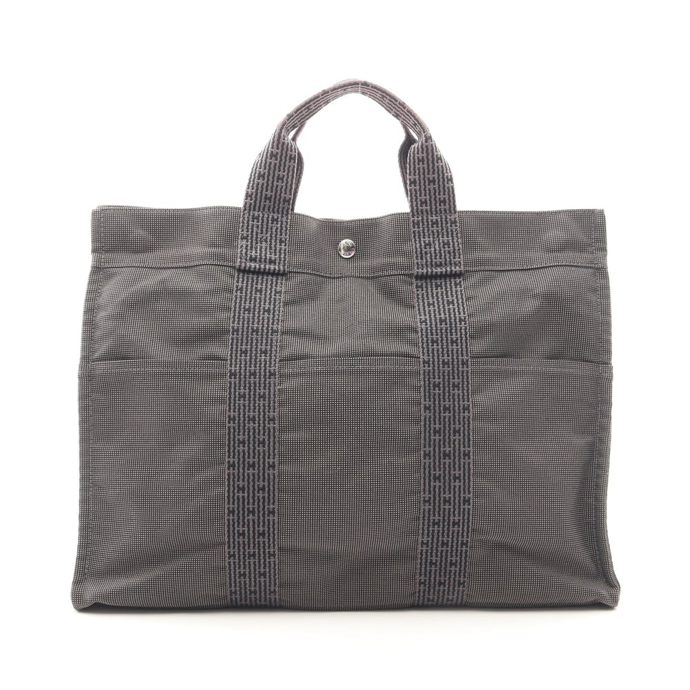 Hermes Yale Line Mm Tote Dark Gray: Hermes Yale Line Mm Handbag Tote Bag. Color: Dark Gray. Material: Nylon Canvas. Size: 42 X 32 X 11 Cm. Handle: 29 Cm.