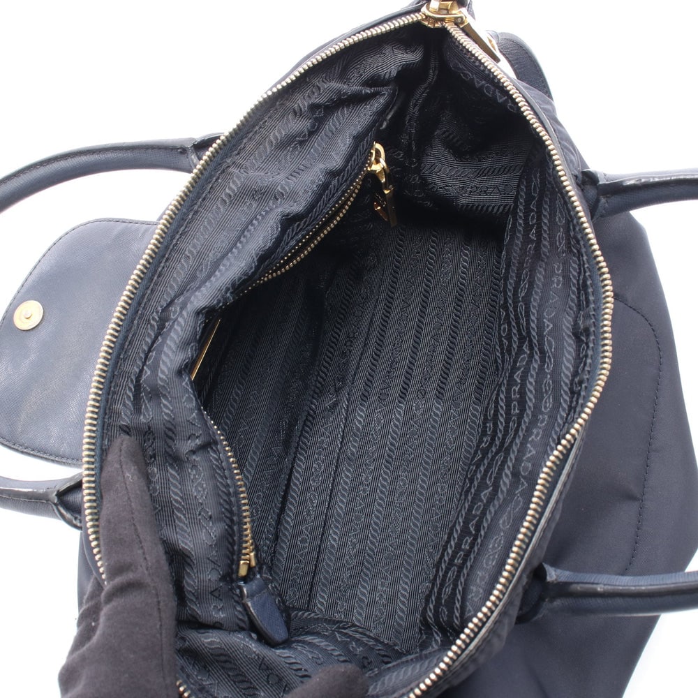 Prada 2Way Nylon Handbag Navy - 3