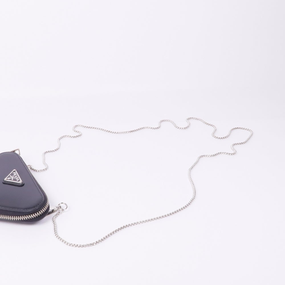 Prada Triangle Mini Pouch Black - 5