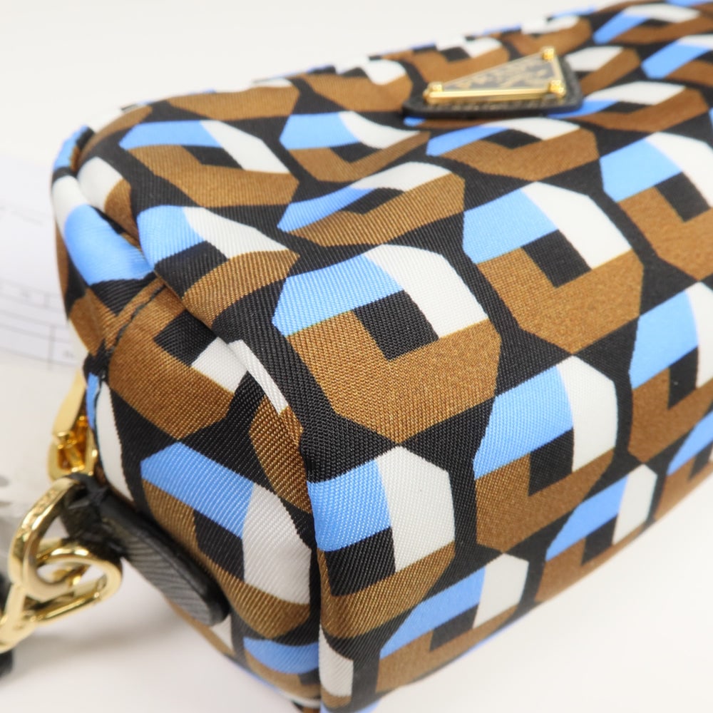 Prada Nylon Pouch Blue Brown - 13