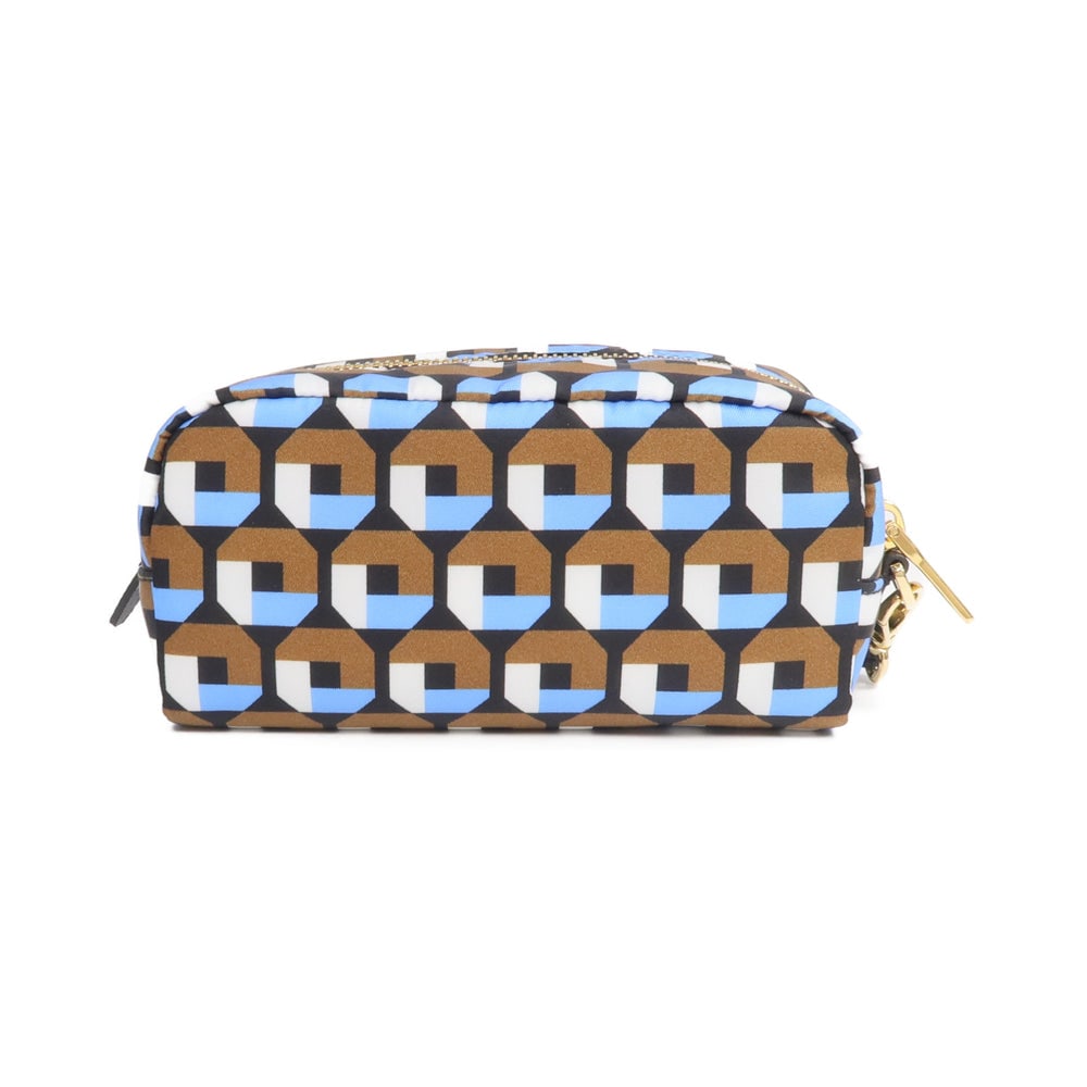 Prada Nylon Pouch Blue Brown - 3