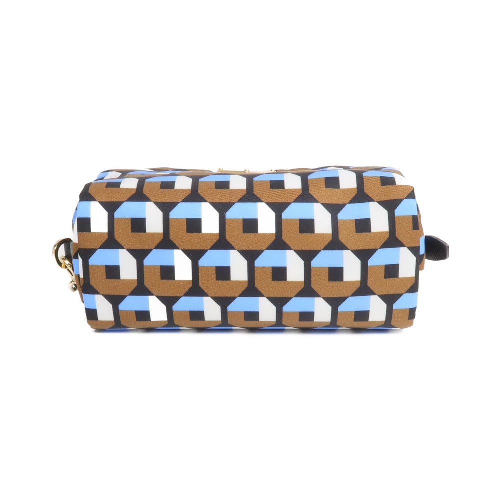 Prada Nylon Pouch Blue Brown - 4