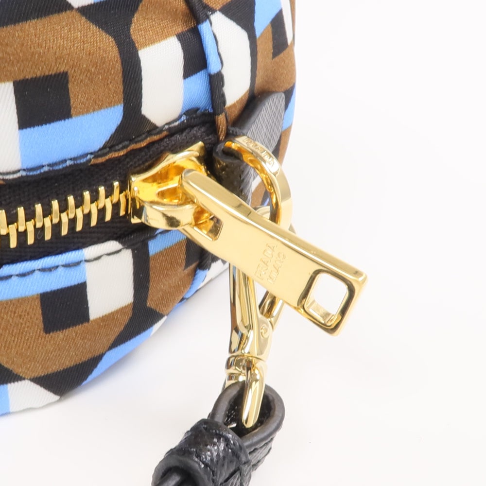 Prada Nylon Pouch Blue Brown - 6