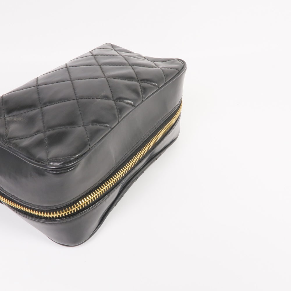 Chanel Lambskin Pouch Black - 5