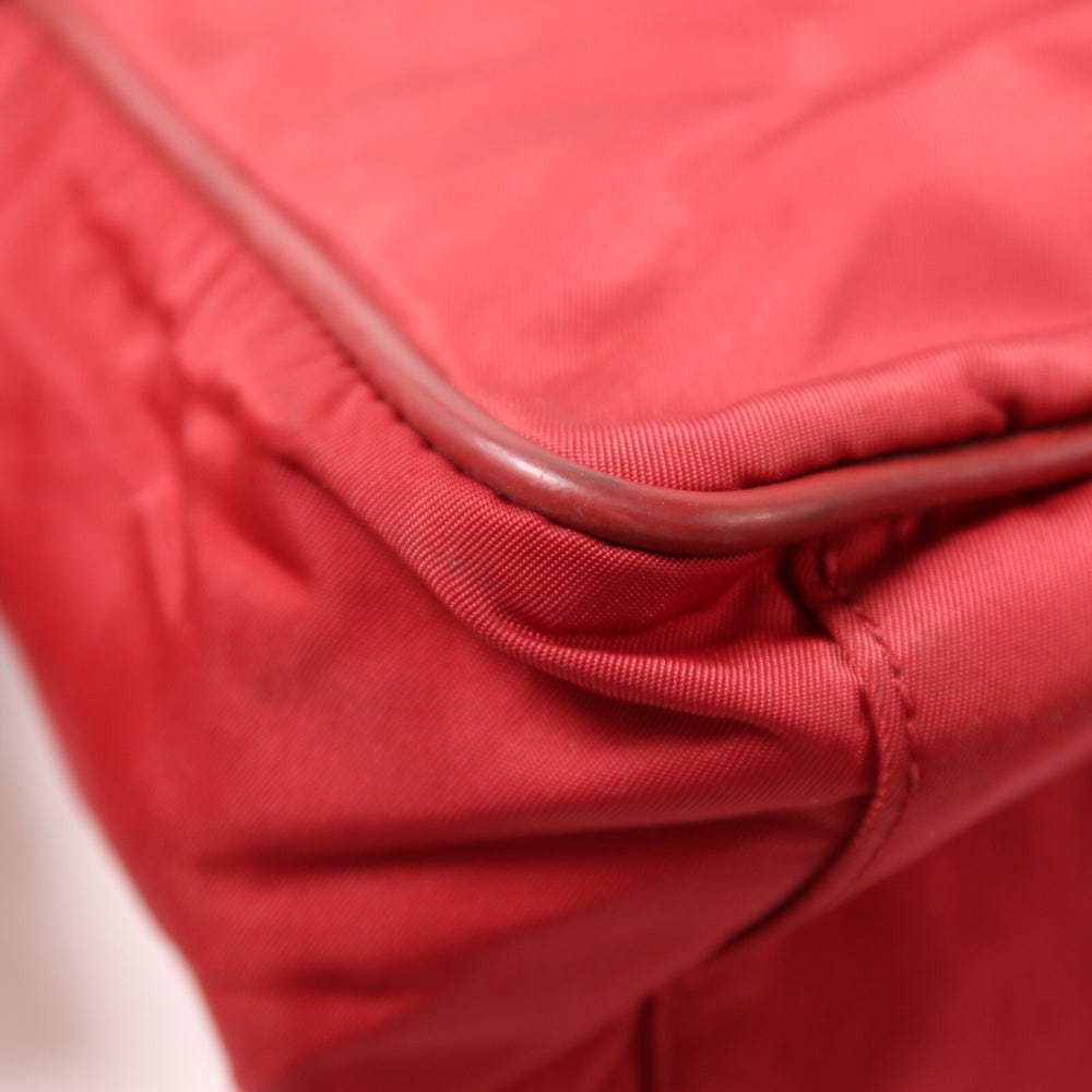 Prada Tessuto 2 Way Shoulder Bag Red - 19