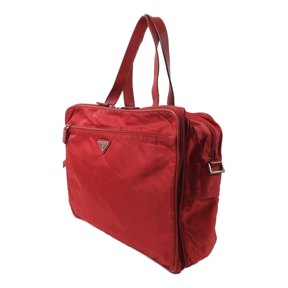 Prada Tessuto 2 Way Shoulder Bag Red - 3