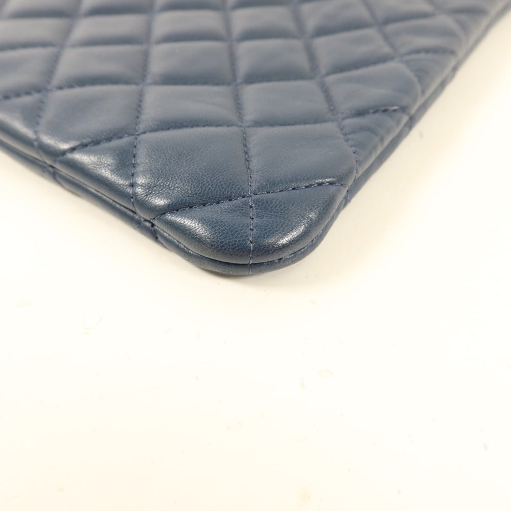 Chanel Lambskin Pouch Blue - 11
