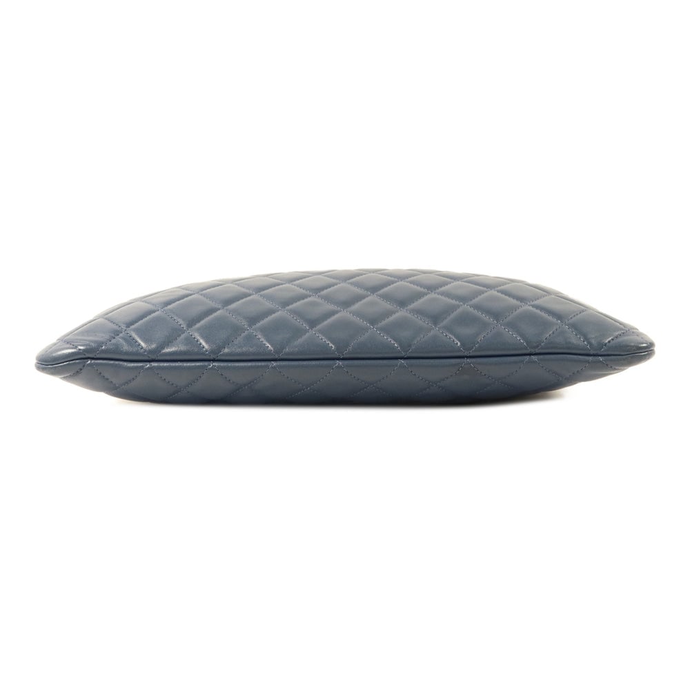 Chanel Lambskin Pouch Blue - 4