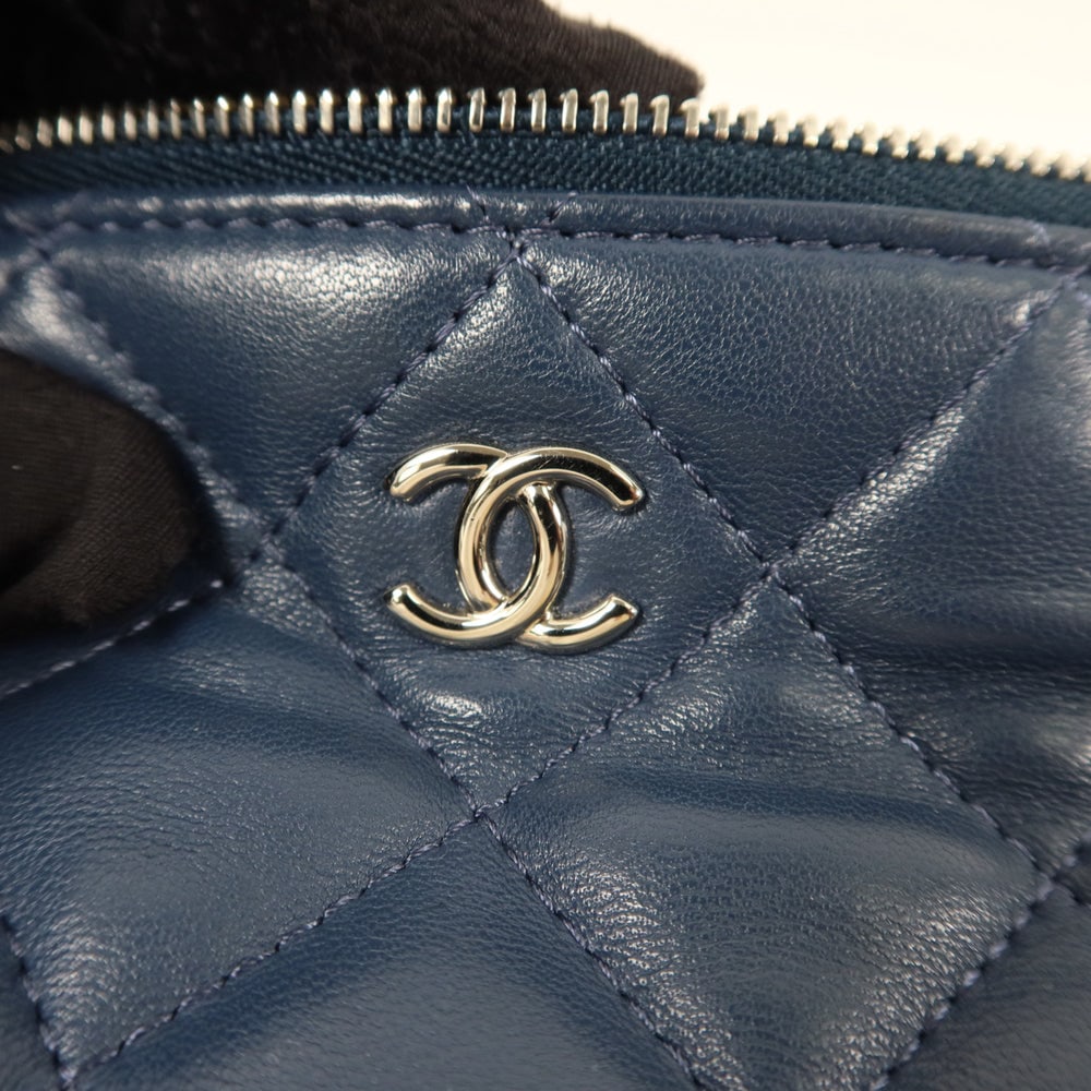 Chanel Lambskin Pouch Blue - 9
