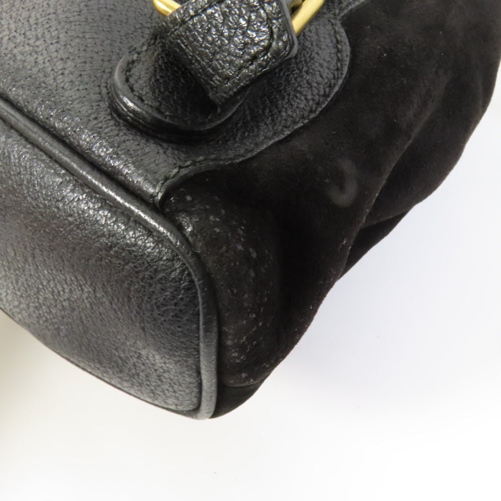Gucci Vintage Suede Backpack Black - 13