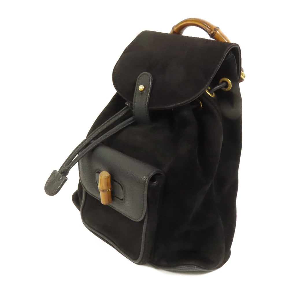 Gucci Vintage Suede Backpack Black - 3