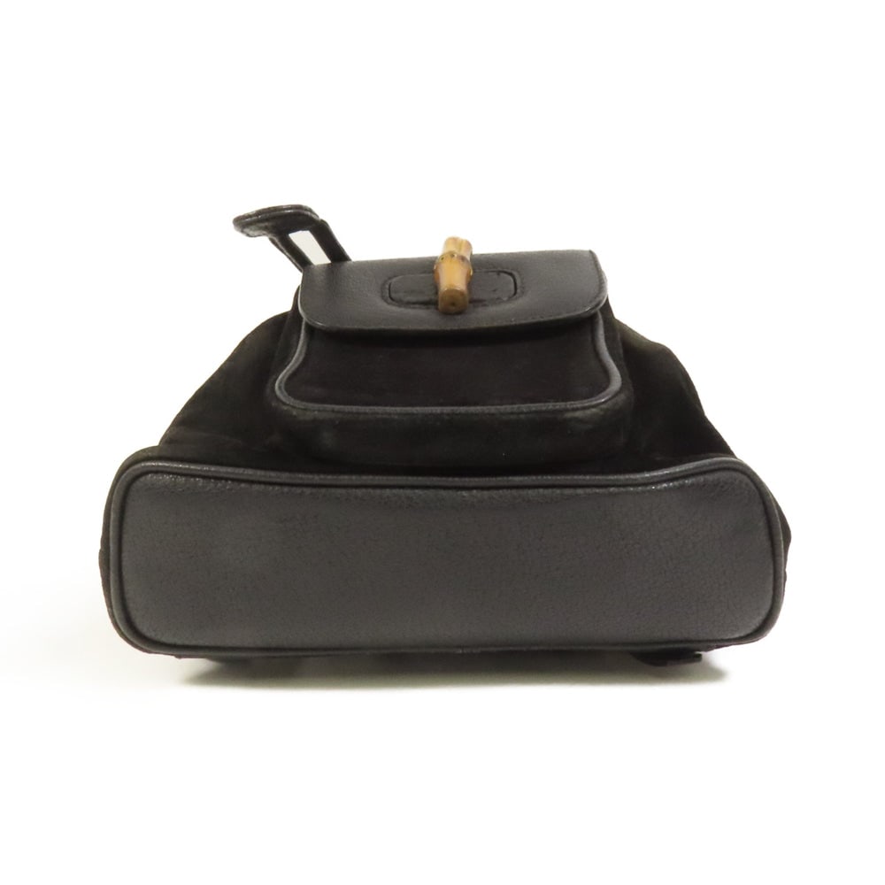 Gucci Vintage Suede Backpack Black - 4