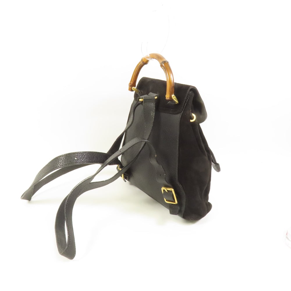 Gucci Vintage Suede Backpack Black - 5