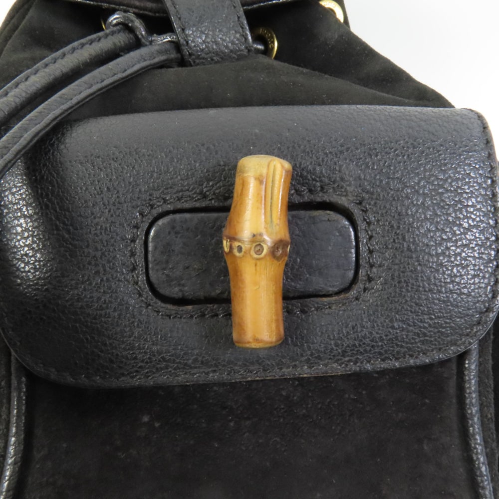 Gucci Vintage Suede Backpack Black - 8