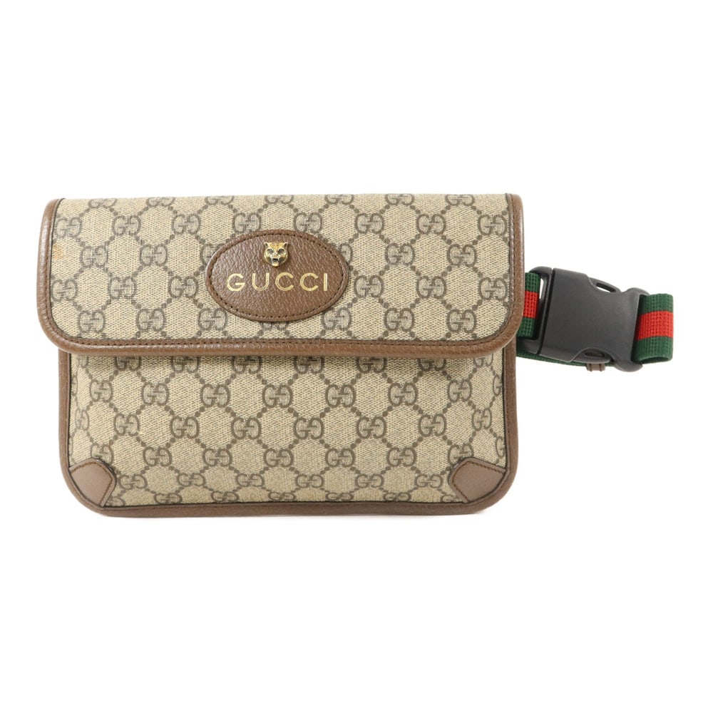 Gucci Neo Vintage Belt Bag Brown: Neo Vintage GG Supreme belt bag in brown coated canvas. Size 24 x 16 x 2 cm.