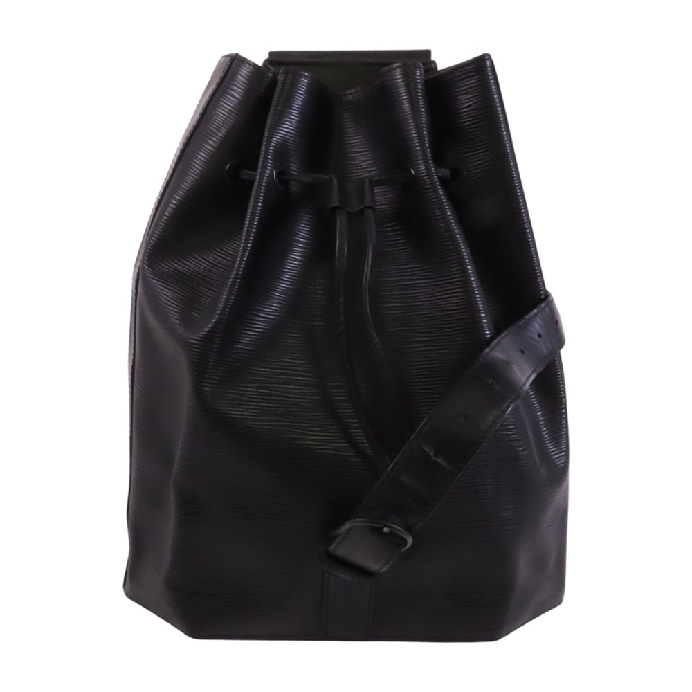 Louis Vuitton Sac A Dos Crossbody Black: Authentic and authenticated Louis Vuitton Sac A Dos shoulder crossbody bag in black Epi calfskin. Product no. VI0996. Approx. 30W x 36H x 14D cm with 82-104 cm shoulder strap. No accessories listed.