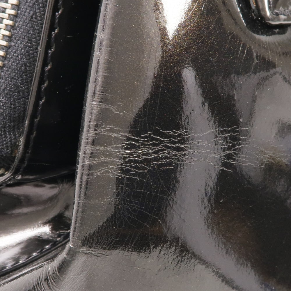 Versace Patent Handbag Black - 13