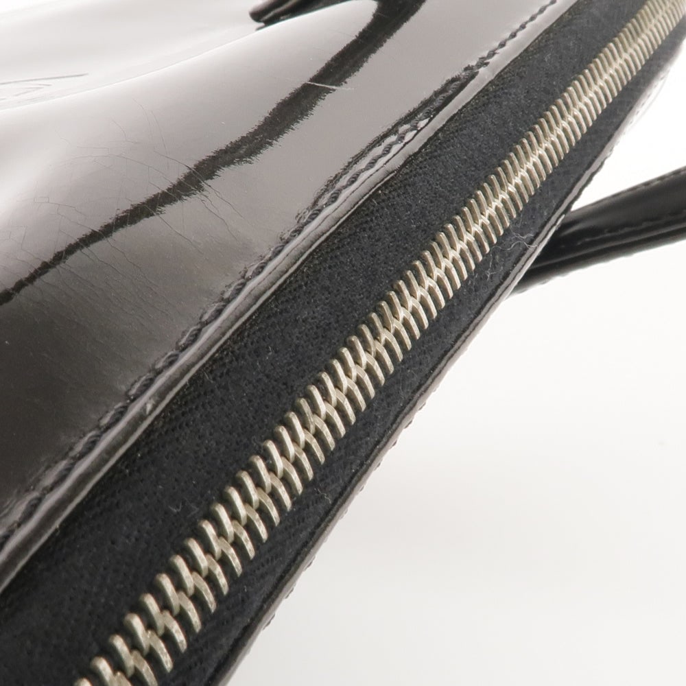 Versace Patent Handbag Black - 14