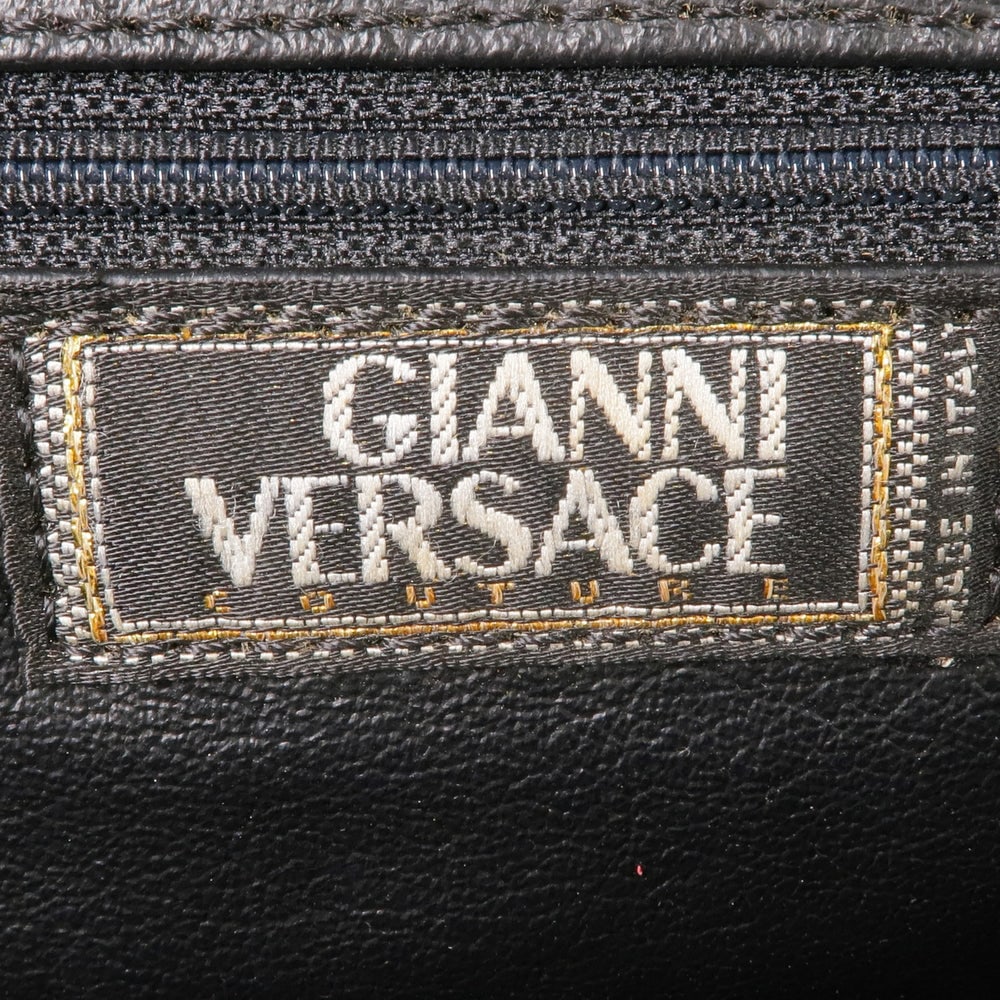 Versace Patent Handbag Black - 16