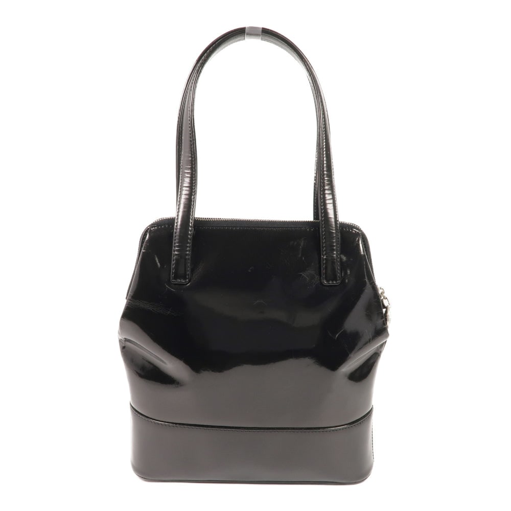 Versace Patent Handbag Black - 2
