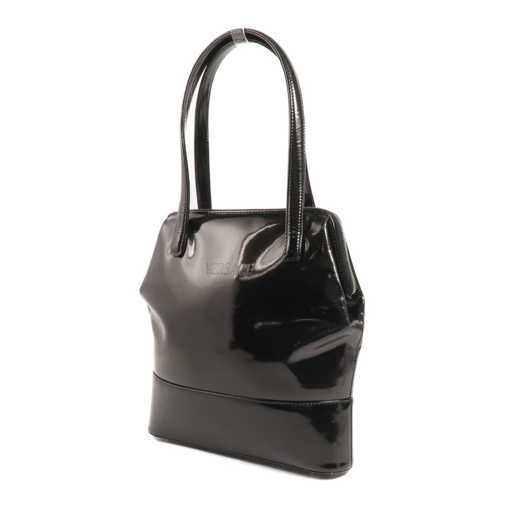 Versace Patent Handbag Black - 3
