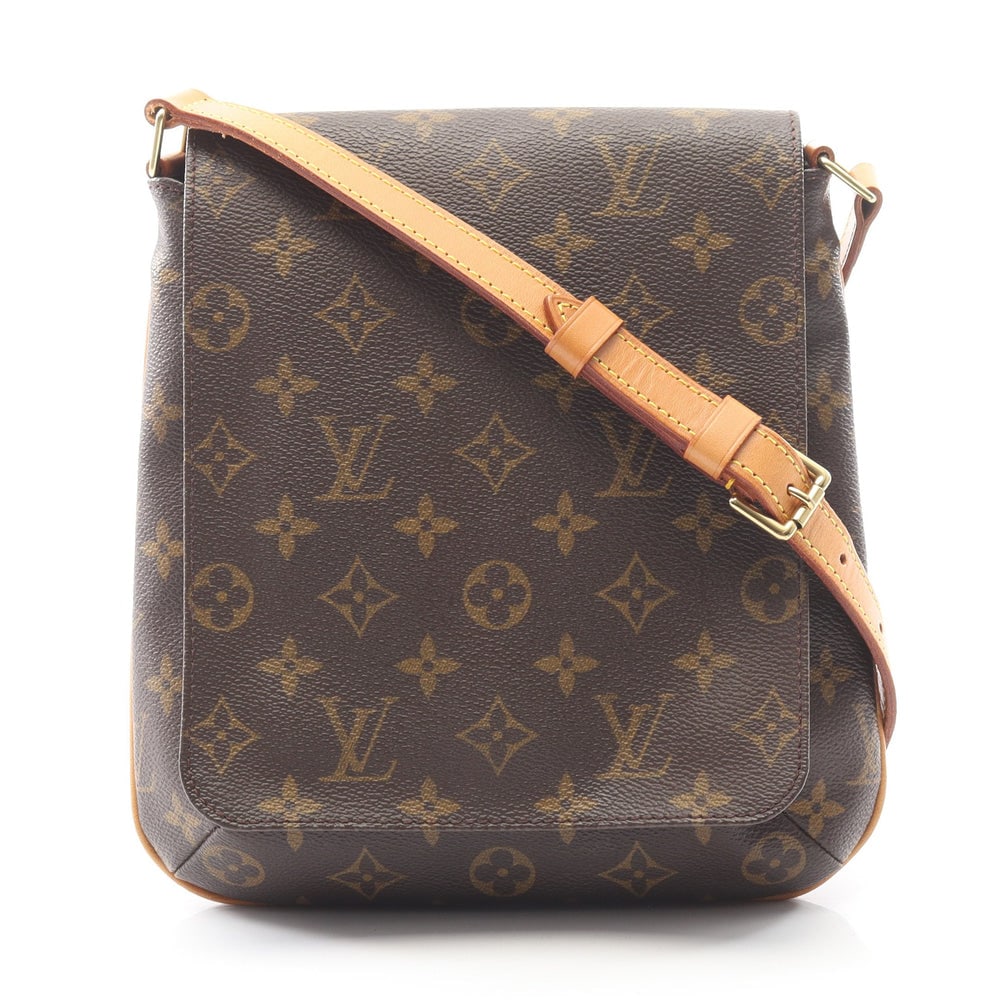 Louis Vuitton Musette Salsa Monogram: Authenticated genuine Louis Vuitton Musette Salsa short strap shoulder bag in brown Monogram PVC leather, model M51258, product no. SD0060. Approx. H23 x W20 top/23 base x D6 cm.