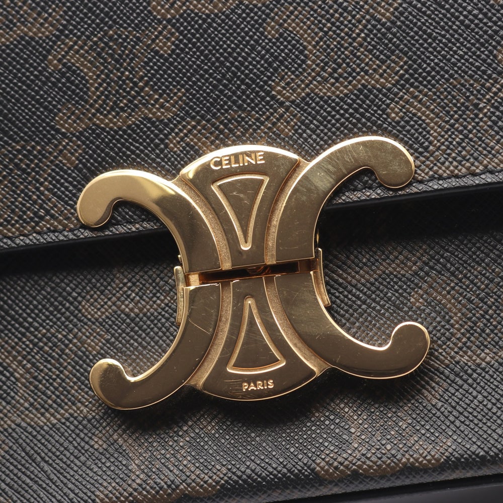 Celine Claude Triomphe Black Brown - 7