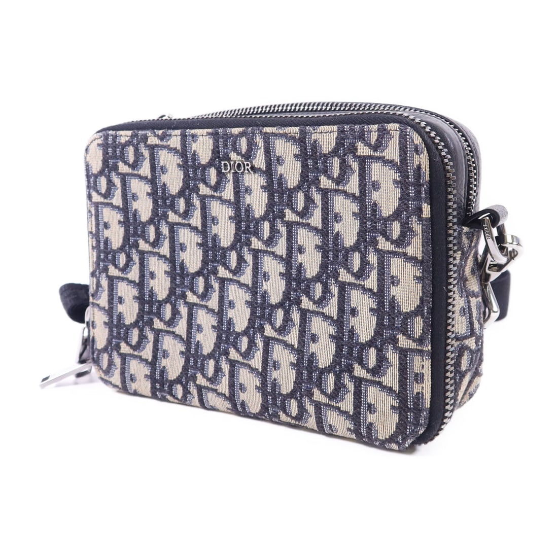 Dior Zipped Pouch Strap Navy - 3