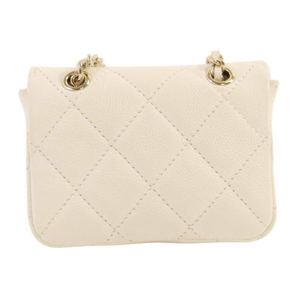 Chanel Mini Chain Bag White - 2