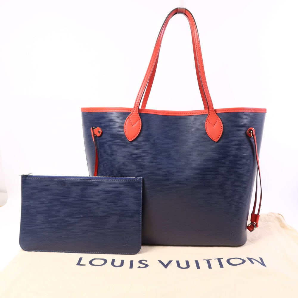 LV Neverfull MM Epi Navy Red - 9