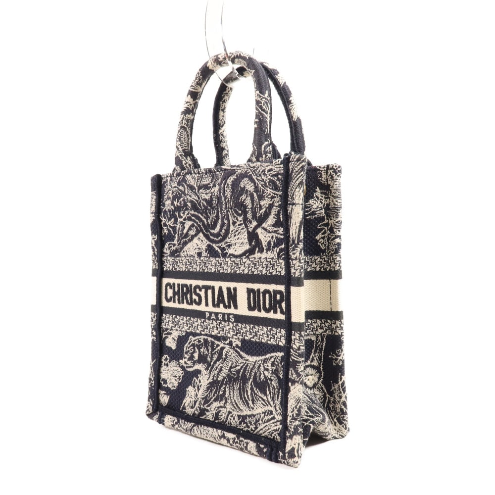 Dior Book Tote Mini Navy Beige - 2