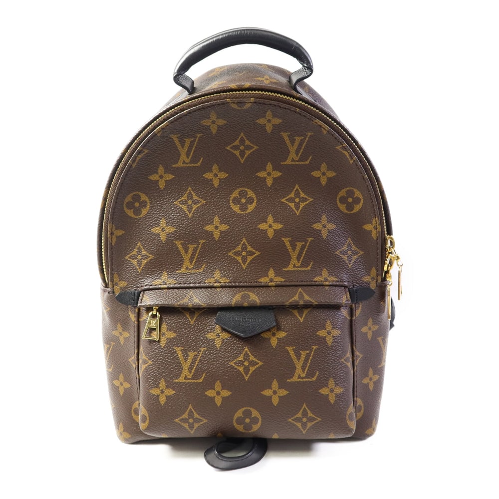 Louis Vuitton Palm Springs PM Backpack: Brown monogram PVC coated canvas backpack with GHW; W20 x H30 x D10 cm; strap 61-82 cm. Authentic and authenticated.