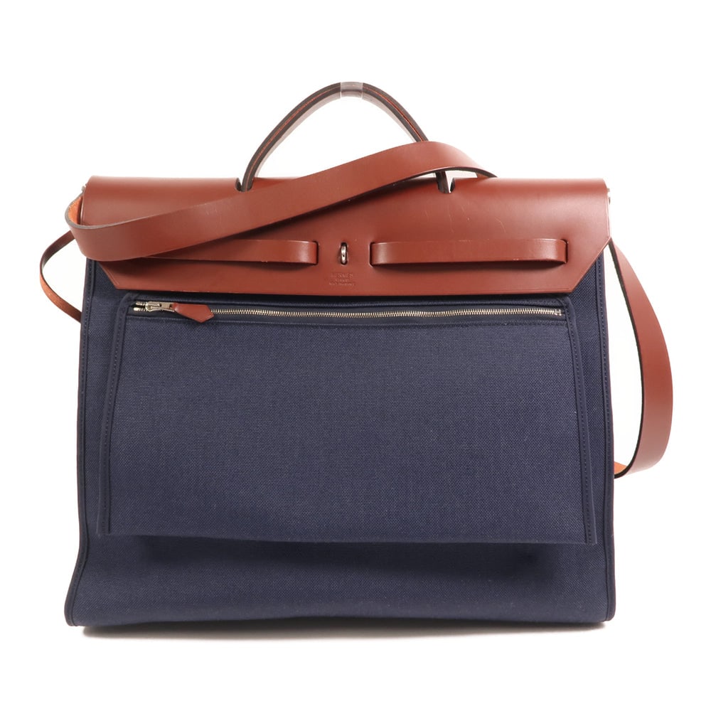 Hermes Herbag GM Navy Brown - 2