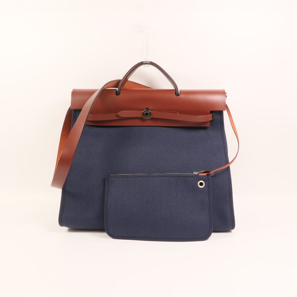 Hermes Herbag GM Navy Brown - 8