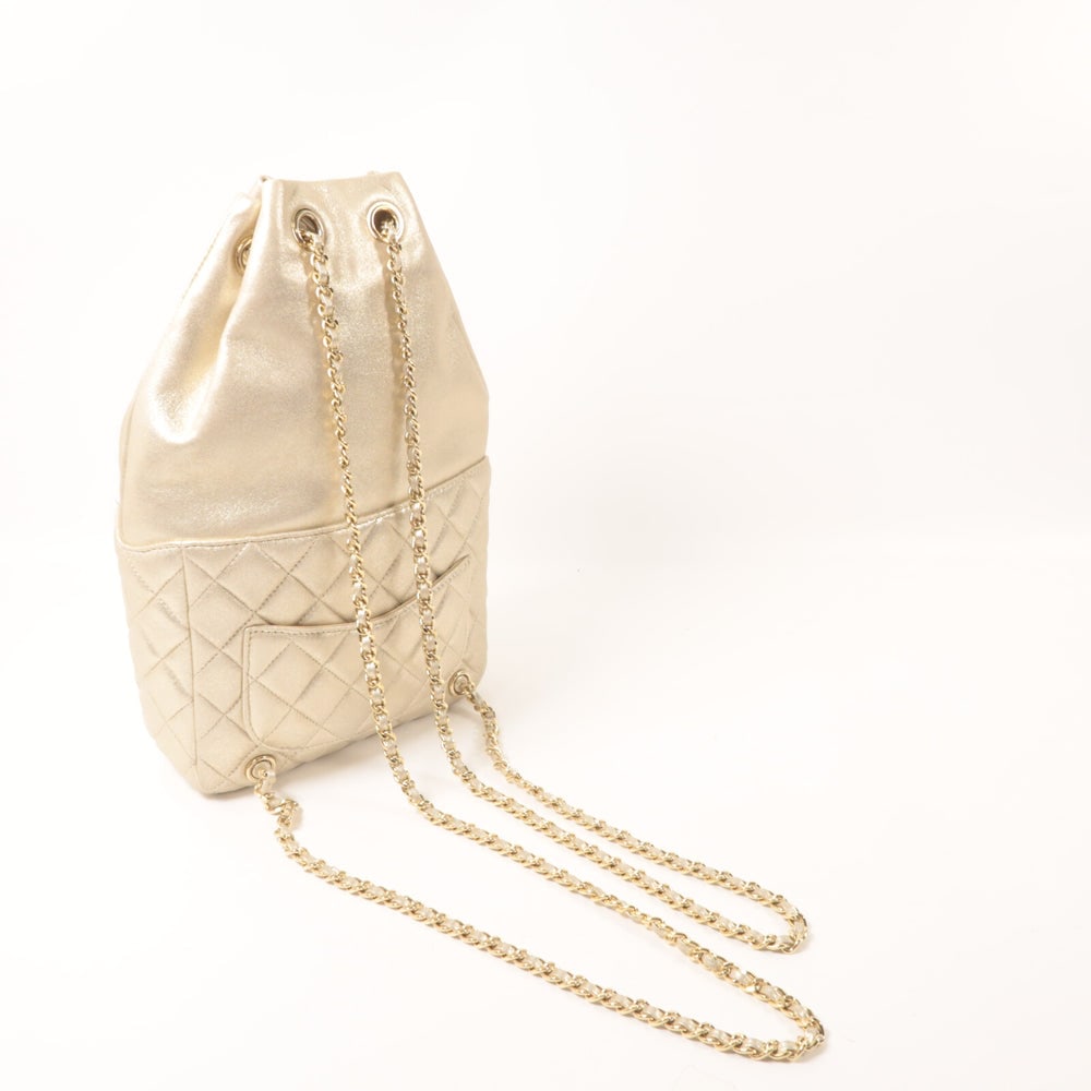 Chanel Backpack Gold - 10