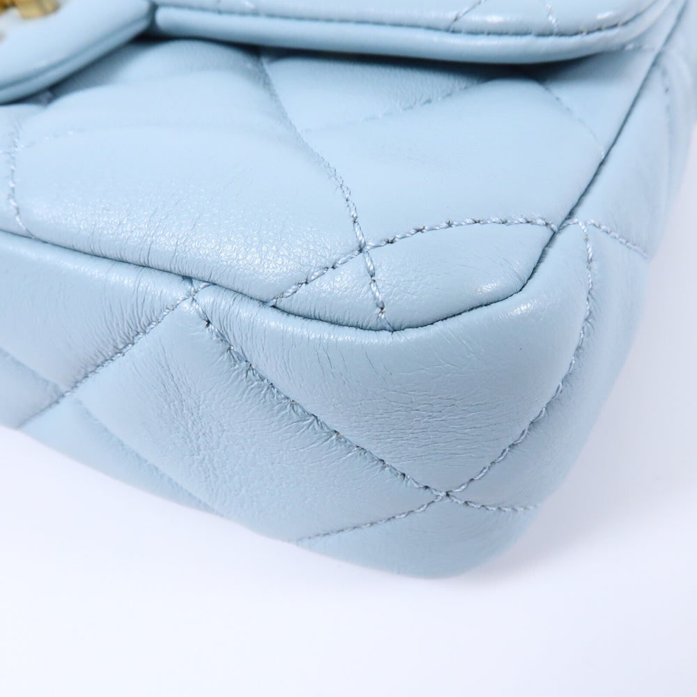 Chanel CC Flat Bag 20 Blue - 16