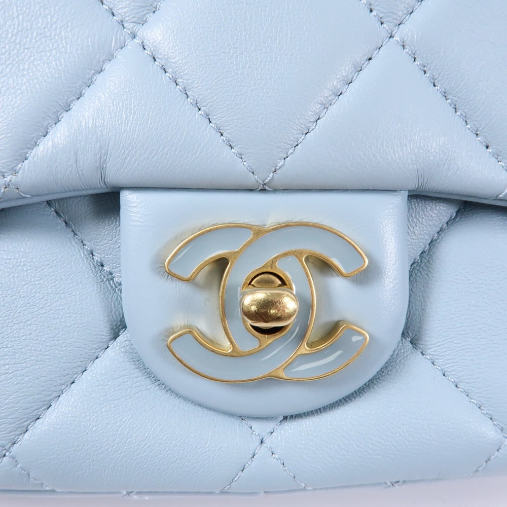 Chanel CC Flat Bag 20 Blue - 6