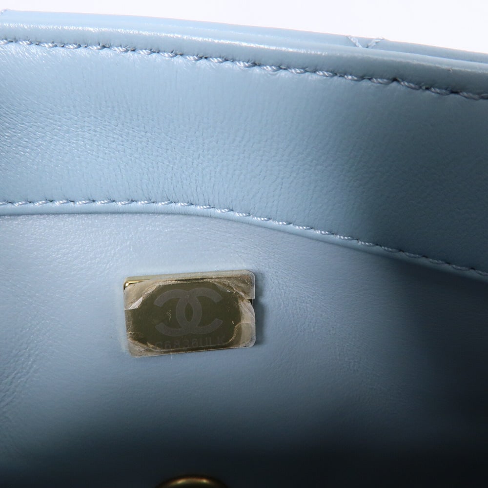 Chanel CC Flat Bag 20 Blue - 8