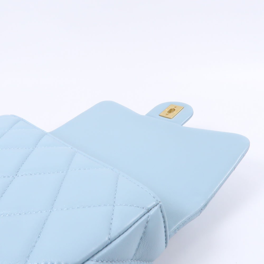 Chanel CC Flat Bag 20 Blue - 9