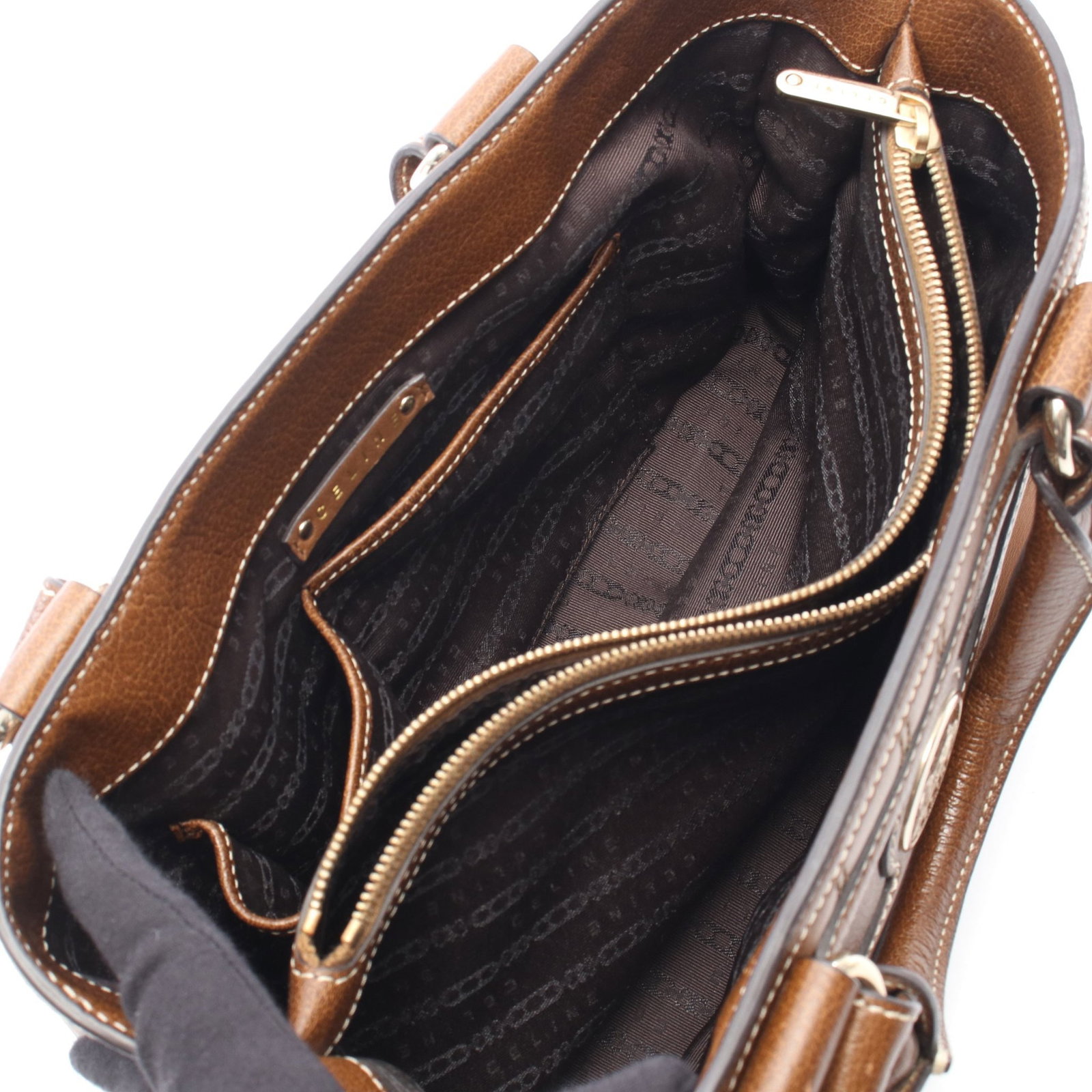 Celine Boogie Leather Handbag Brown - 3