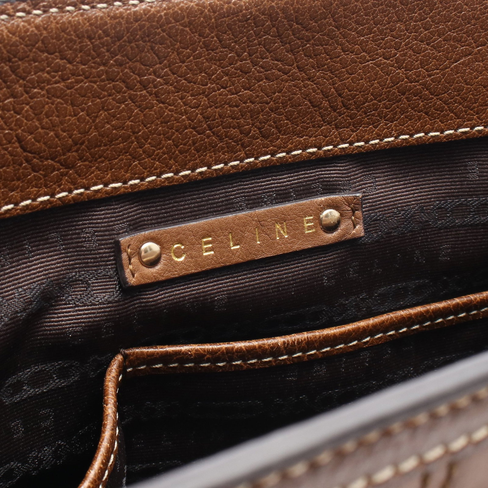 Celine Boogie Leather Handbag Brown - 4