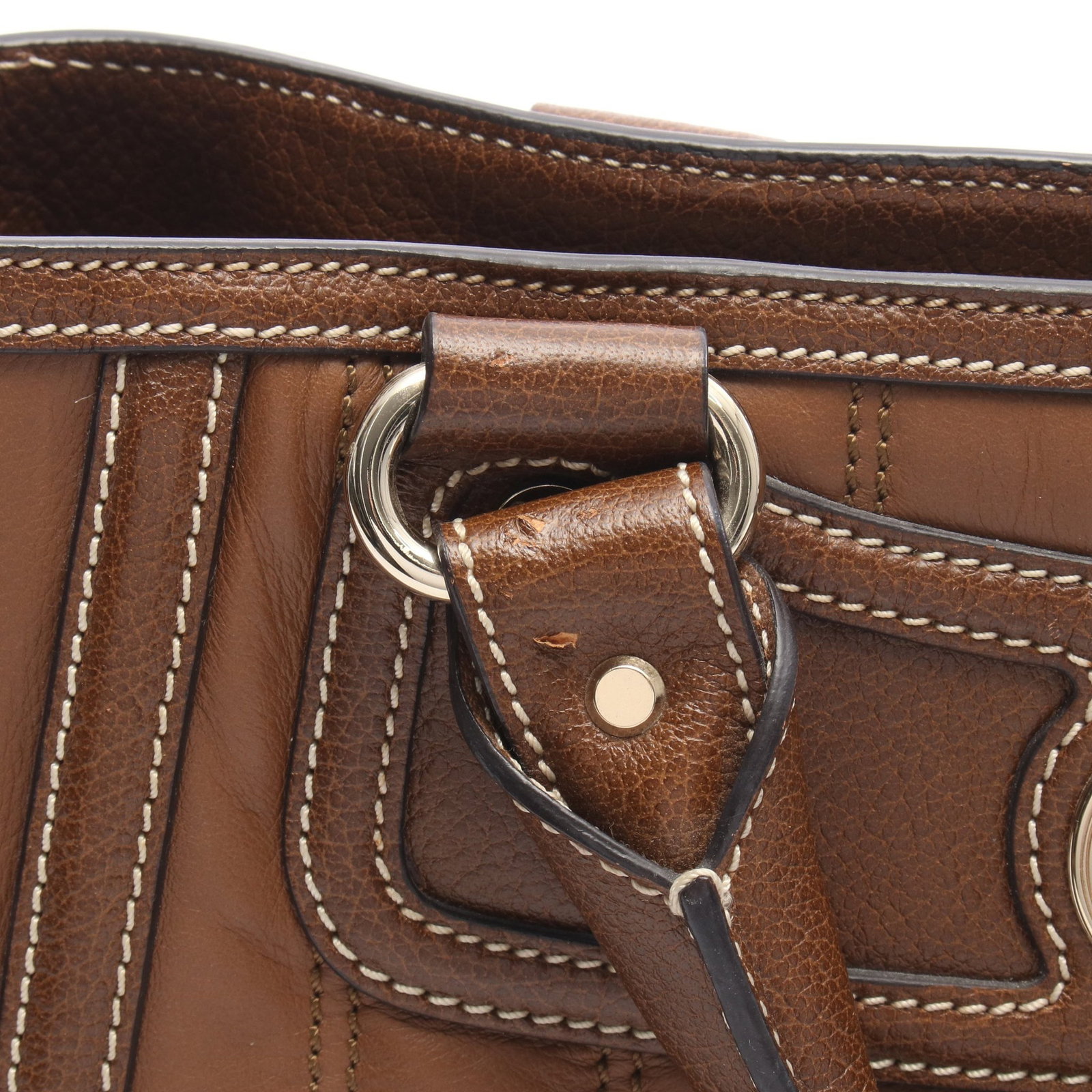 Celine Boogie Leather Handbag Brown - 5