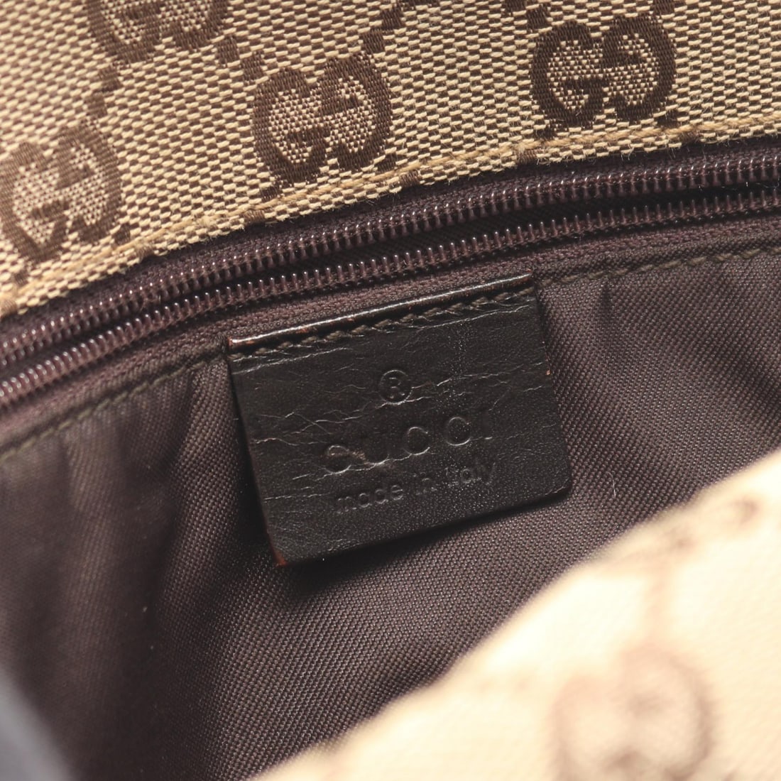 Gucci Canvas Backpack Beige Brown - 4