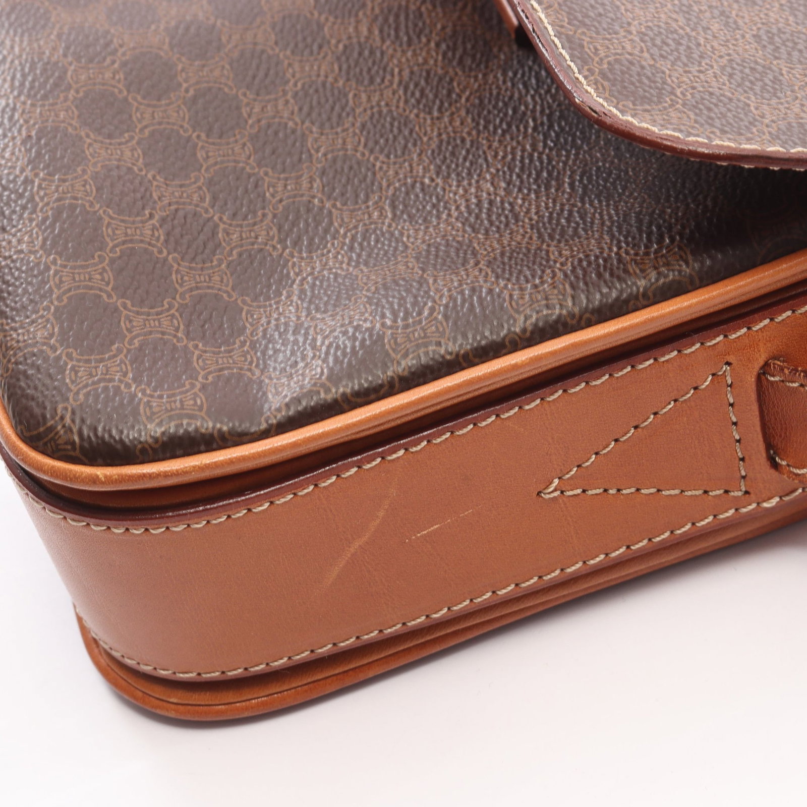 Celine Macadam Shoulder Bag Brown - 13