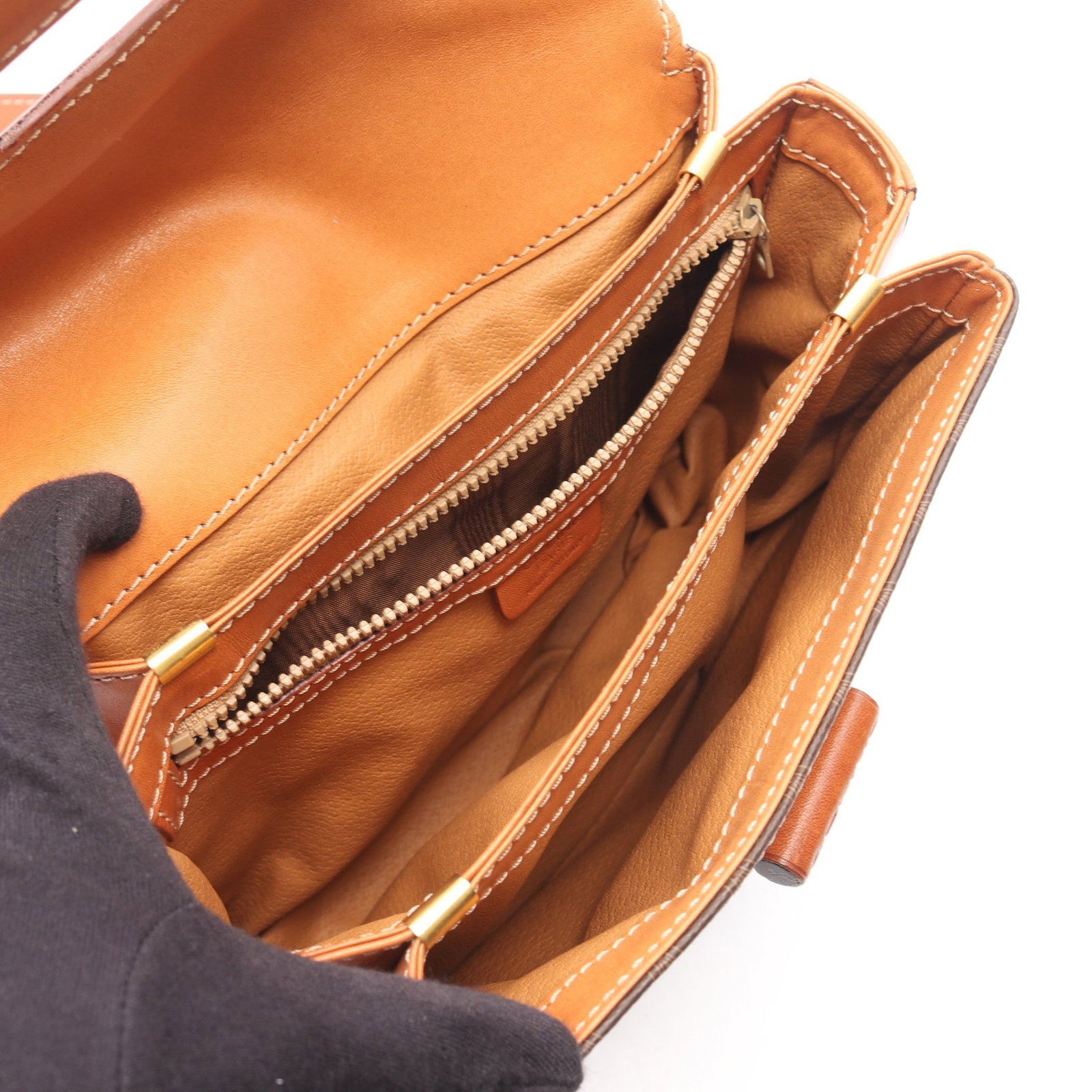 Celine Macadam Shoulder Bag Brown - 3
